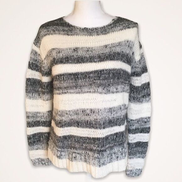 Cynthia Rowley Strip Mohair Sweater - Picture 1 of 6